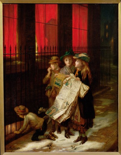 Carol Singers by Augustus Edward Mulready